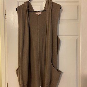 Long Cardigan Sweater Vest